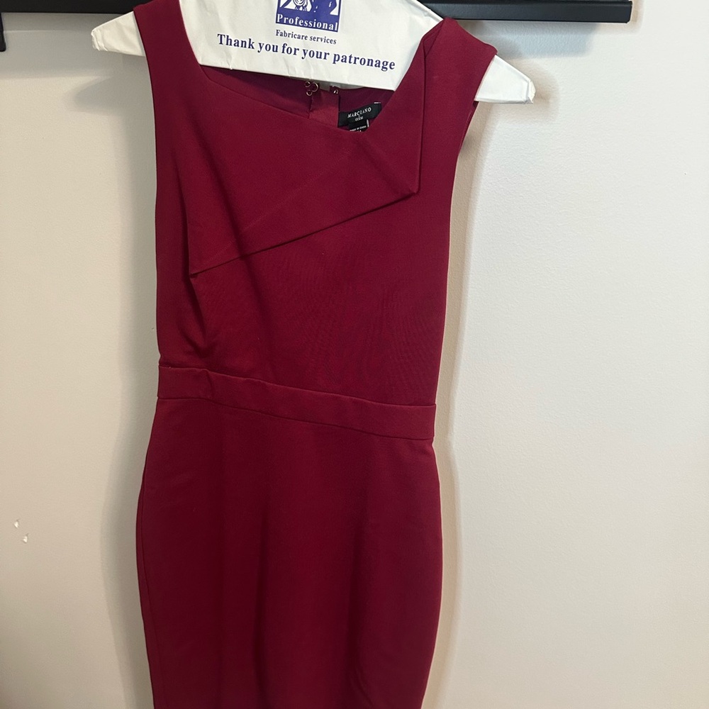 Marciano Burgundy Midi Dress